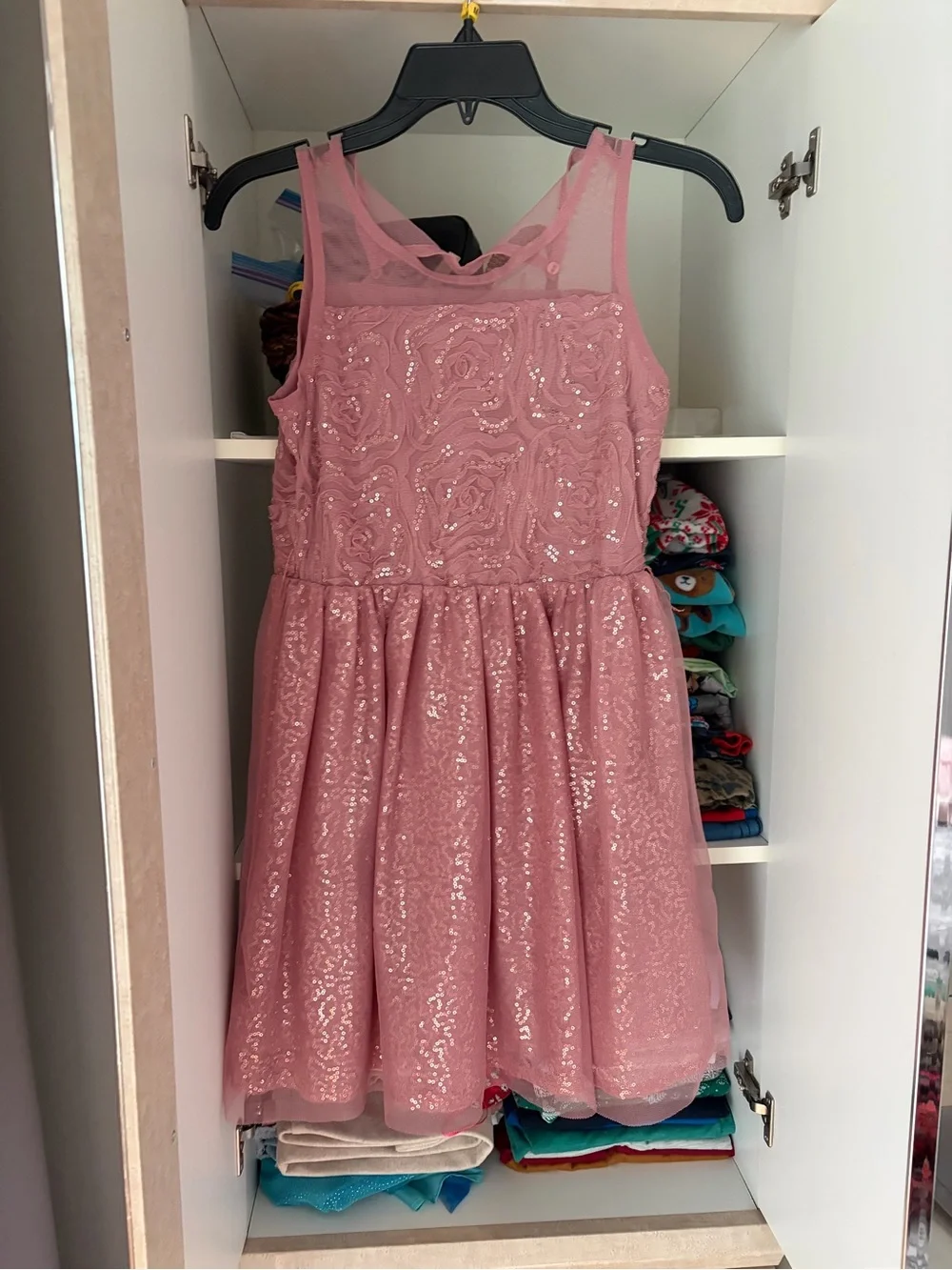 Justice Girls Pink Puffer dress